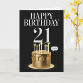 Carte Le 21e anniversaire (Fleur jaune)