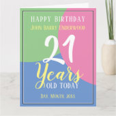 Carte Le 21e anniversaire (Devant)