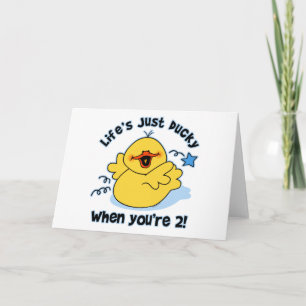 Carte Le 2e anniversaire de Life's Ducky