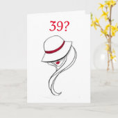 Carte **LE 39e ANNIVERSAIRE N'EST PAS SI MAUVAIS** (Fleur jaune)
