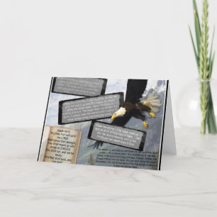 CARTE LE 40:31 D'ISAÏE MONTENT AVEC DES AILES COMME