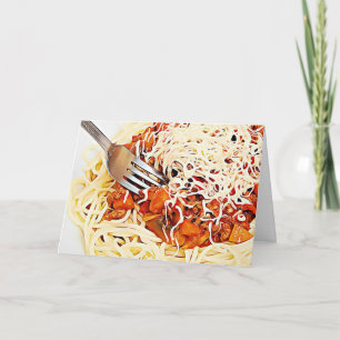 Carte Le 4 janvier est la Journée nationale des spaghett