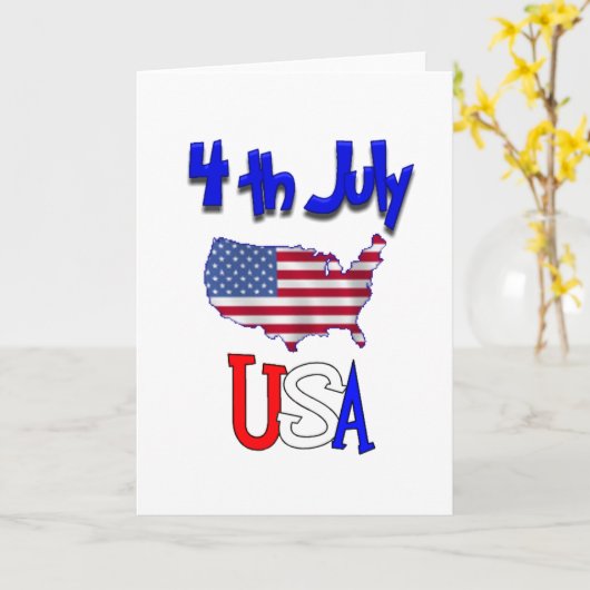 Carte Le 4 juillet (Fleur jaune)