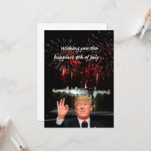 Carte le 4 juillet le plus heureux de Donald Trump (Devant/Arrière en situation)