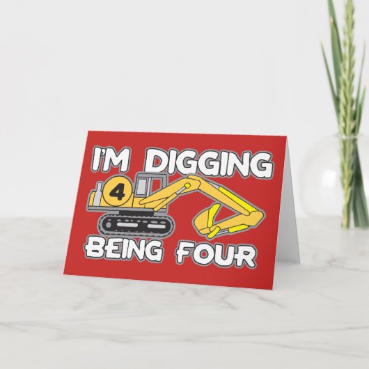 Carte Le 4ème anniversaire de l'enfant que je creuse (Devant)