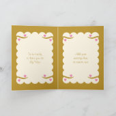 Carte Le 50e anniversaire de la femme doit or rose (Intérieur)