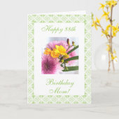 Carte Le b-jour de la mère quatre-vingt-dix-huitième (Fleur jaune)