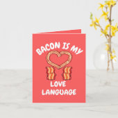 Carte Le bacon est mon langage de l'amour (Fleur jaune)