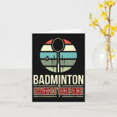 Carte Le badminton est une science de raquette (Fleur jaune)