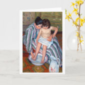 Carte Le bain de l'enfant, Mary Cassatt (Fleur jaune)