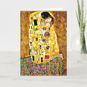 Carte Le baiser, célèbre peinture de Gustav Klimt