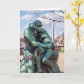 Carte Le baiser d'Auguste Rodin aux Tuileries, Paris (Fleur jaune)