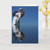 Carte Le baiser de la Seconde Guerre mondiale (Fleur jaune)