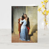Carte Le Baiser - Francesco Hayez Il Bacio  (Fleur jaune)
