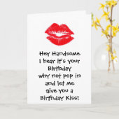 Carte le baiser, hé HandsomeI entendent qu'il est votre (Fleur jaune)