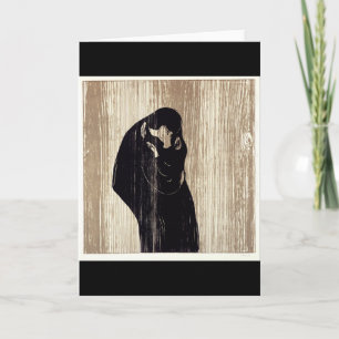 Carte Le baiser par la lithographie d'Edvard Munch,