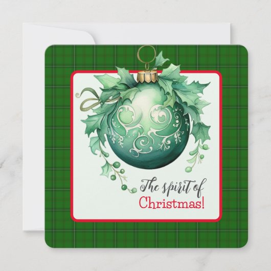 Carte Le bal de Noël vert (Devant)