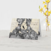 Carte Le bal d'Halloween (Fleur jaune)