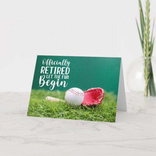 Carte Le baseball à domicile Adieu : Retraite du basebal (Devant)