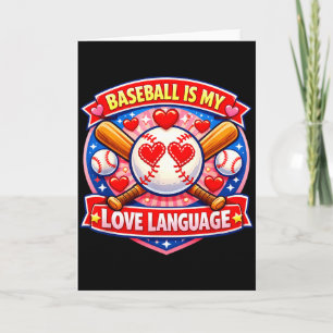Carte Le baseball est mon langage de l'amour pour la Sai