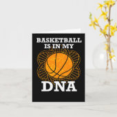 Carte Le Basket-Ball Est Dans Mon Adn (Fleur jaune)