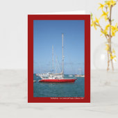 Carte Le bateau rouge (Fleur jaune)