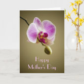 Carte Le beau jour de mère d'orchidée (Fleur jaune)
