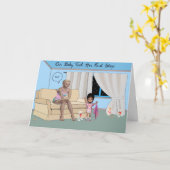 Carte Le bébé a pris la première étape (Fleur jaune)