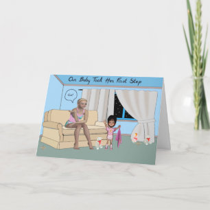 Carte Le bébé a pris la première étape