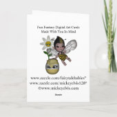 Carte Le bébé adorable mignon gaffent le miel d'abeille (Dos)