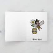 Carte Le bébé adorable mignon gaffent le miel d'abeille (Intérieur)