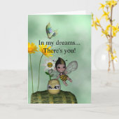 Carte Le bébé adorable mignon gaffent le miel d'abeille (Fleur jaune)