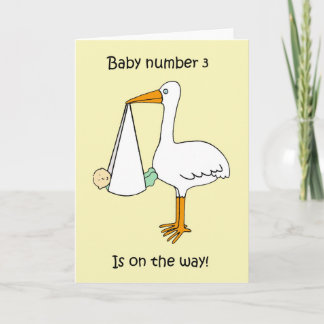 Carte Le bébé numéro 3 est sur le chemin