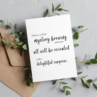 Carte Le bébé surprise révèle au mari