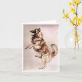 Carte Le Belge Tervuren sautent ! (Fleur jaune)