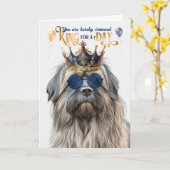 Carte Le berger des Pyrénées roi pour une journée d'anni (Fleur jaune)