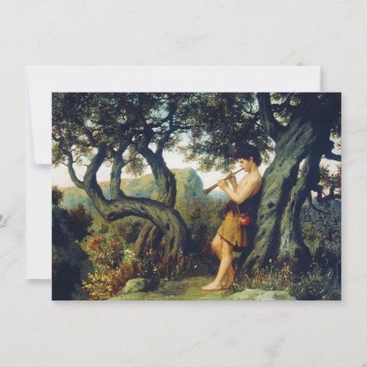 Carte Le berger Jouer à la flûte (Devant)