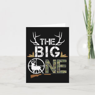 Carte Le Big One Birthday Boy Deer Hunter Camouflage 1s