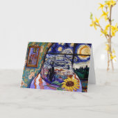 Carte Le bol de poisson de Van Gogh (Fleur jaune)