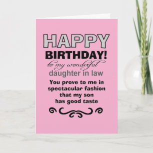 Carte Le bon goût du fils d'anniversaire