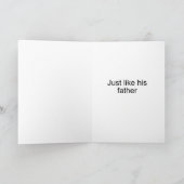 Carte Le bon goût du fils d'anniversaire (Intérieur)