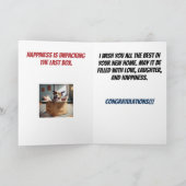 Carte Le bonheur, c'est déballer une nouvelle maison Fél (Intérieur)