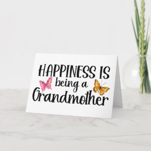 Carte Le bonheur d'être grand-mère Papillon Grand-Maman