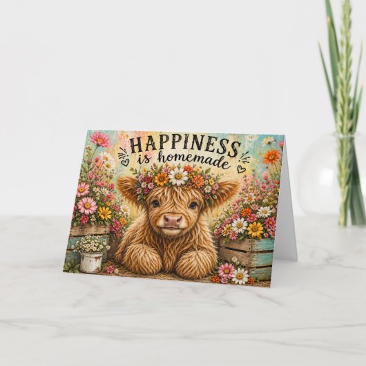 Carte Le bonheur est fait maison (Devant)