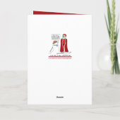 Carte Le bonhomme de neige fondu, Noël (Dos)