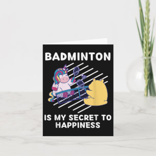 Carte Le Bonnet Unicorn Badminton Est Mon Secret Du Bonh