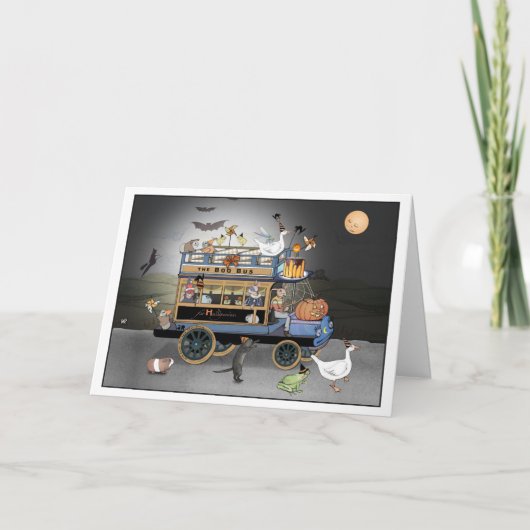 Carte Le Boo d'Halloween ! Bus (Devant)