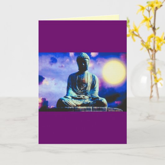Carte Le Bouddha de inspiration (Fleur jaune)