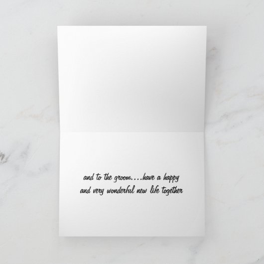 CARTE LE BRIDE-LA FILLE-MARIAGE (Intérieur)