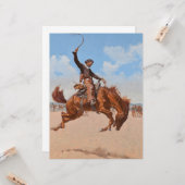 Carte Le Bronco Buster (par Frederic Remington) (Devant/Arrière en situation)